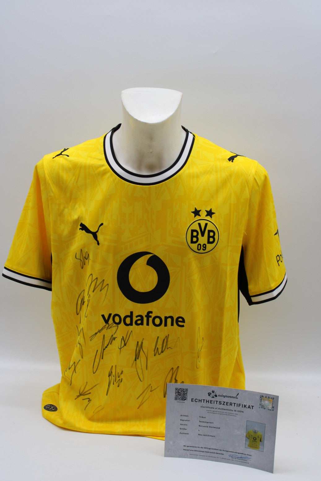 Borussia Dortmund 2026/2027 Trikot Teamsigniert Autogramm zertifiziert L