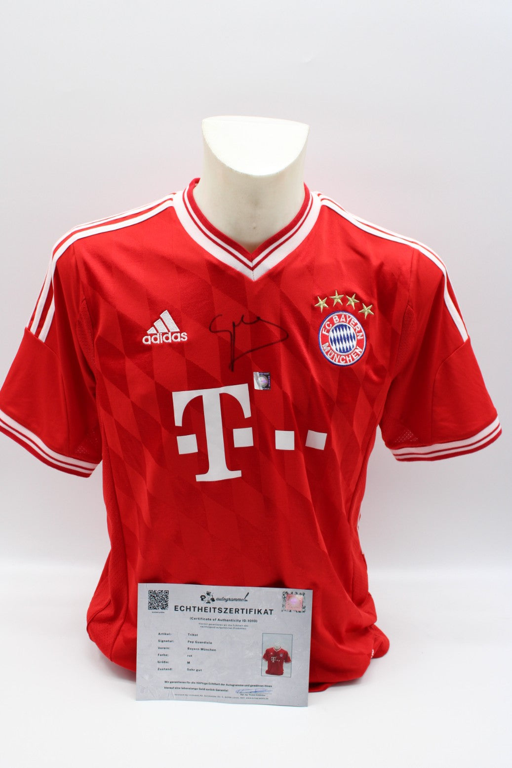 Bayern München Trikot Pep Guardiola signiert Autogramm zertifiziert M