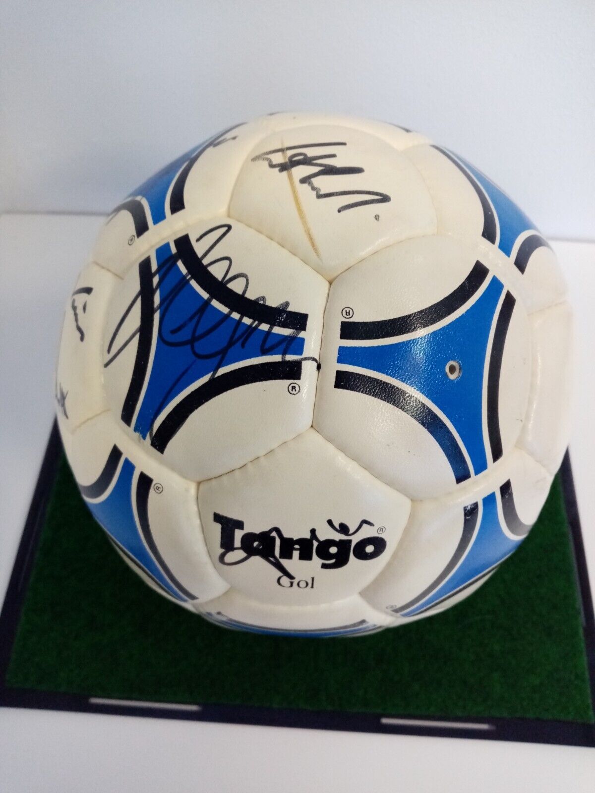 Football team signed World Cup 1990 in showcase dfb signature germany adidas ball