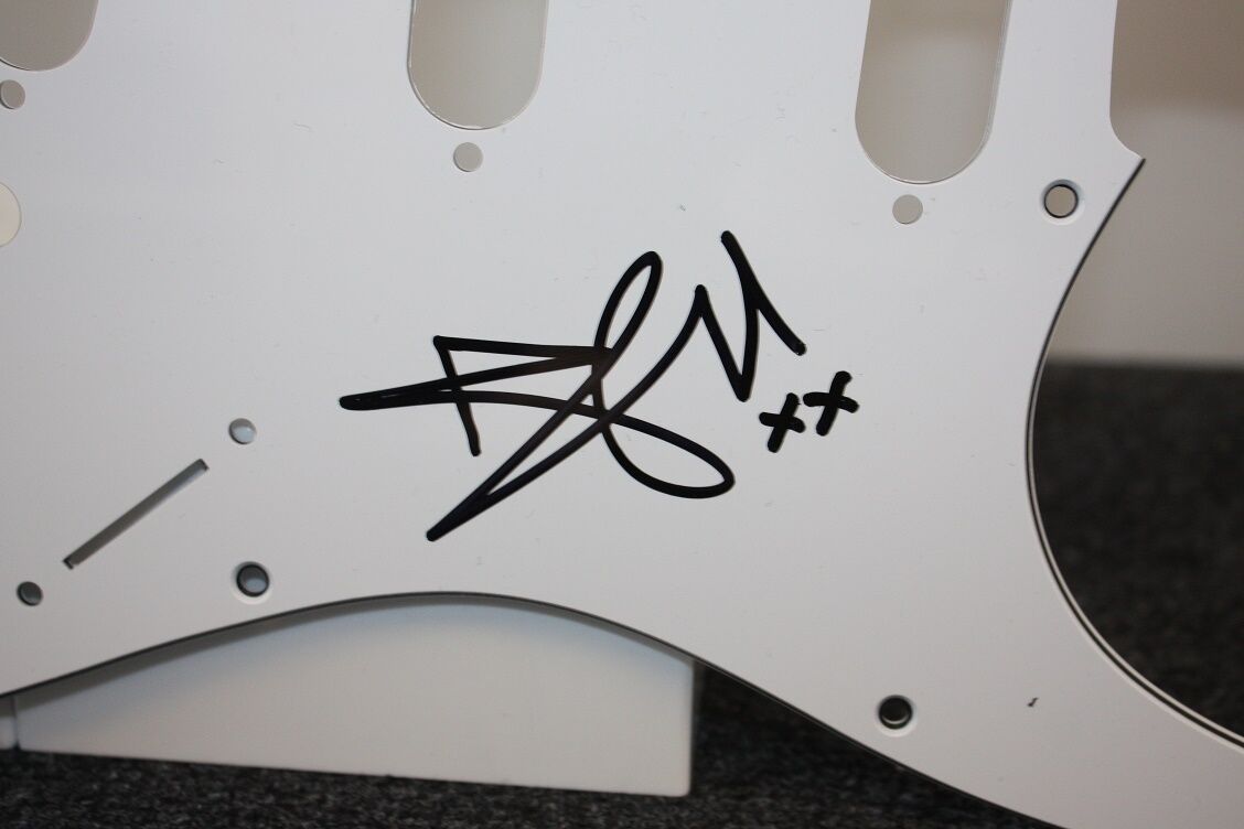 Guitar plate, Ross Antony signed, music television new jungle camp Schlager