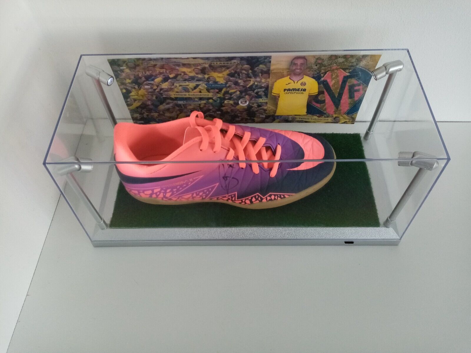 Football shoe paco alcacer signed lighting football spain la league shoe new