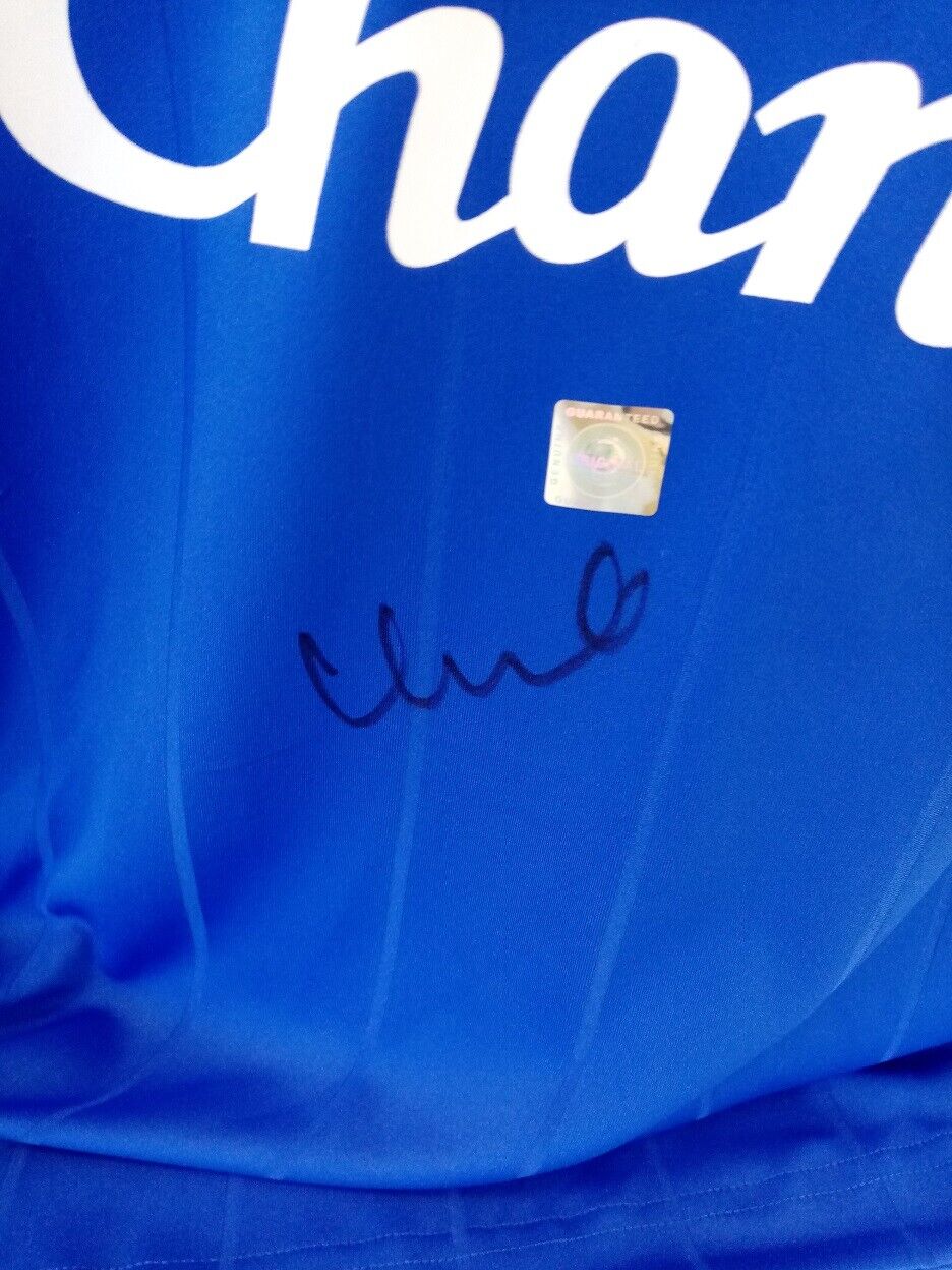 Everton Trikot Phil Neville signiert Autogramm Fußball England Le Coq Sportif XL
