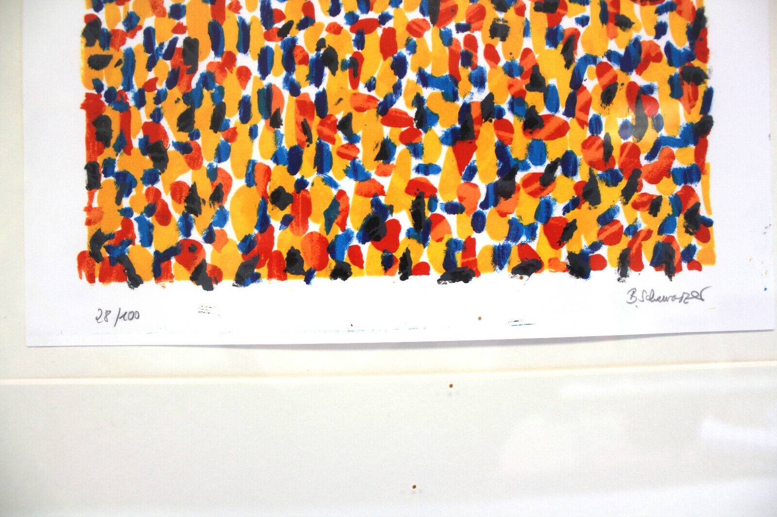 Bernd Schwarzer Original "German-European Picture" No.28 of 100, framed