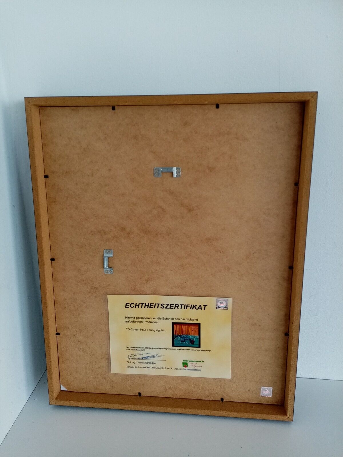 CD Cover Paul Young signed with album as part of autograph Signature Music