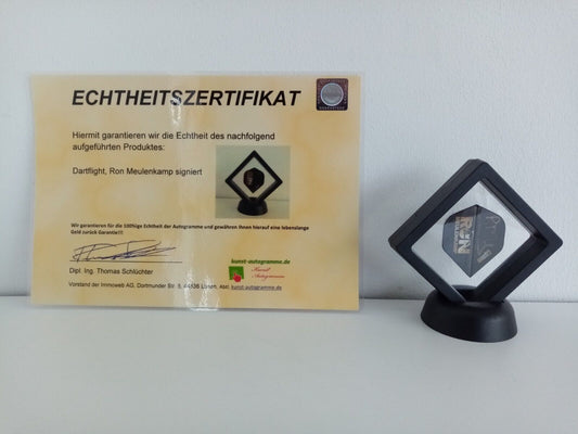 Dartflight Ron Meulenkamp signiert Darts COA Neu Flight