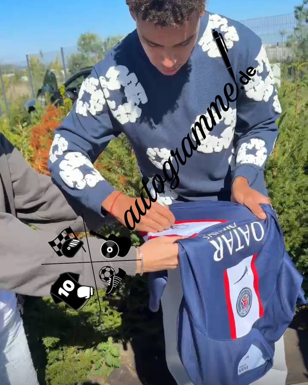 PSG Trikot Desire Doue signiert Autogramm Nike COA XL