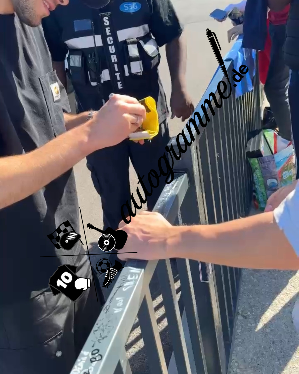 Captain's armband signed by Lucas Chevalier in a PSG COA frame