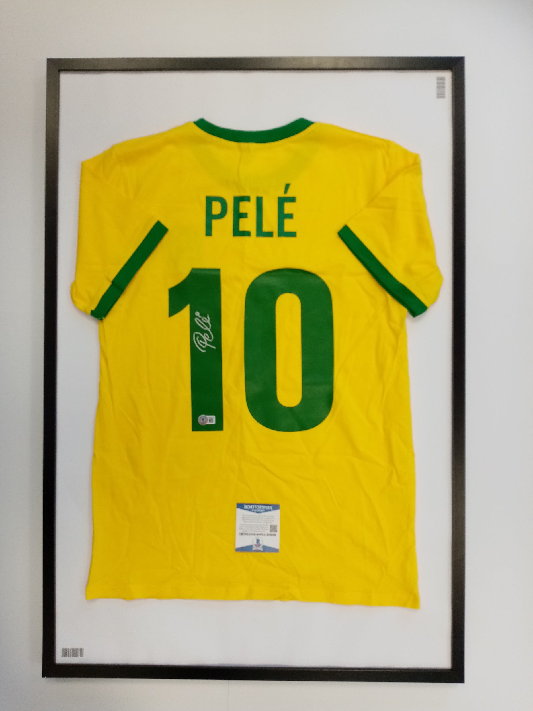 Brazil Repro Trikot Pele signed in the framework of COA Football Neu Edson M