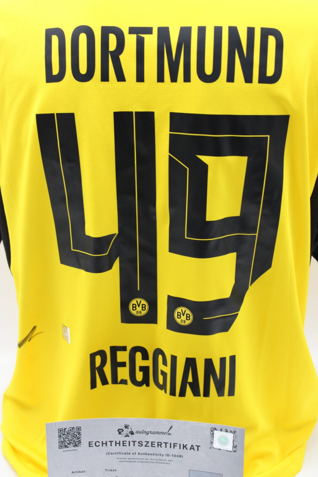 Borussia Dortmund Trikot Luca Reggiani signiert Autogramm zertifiziert L