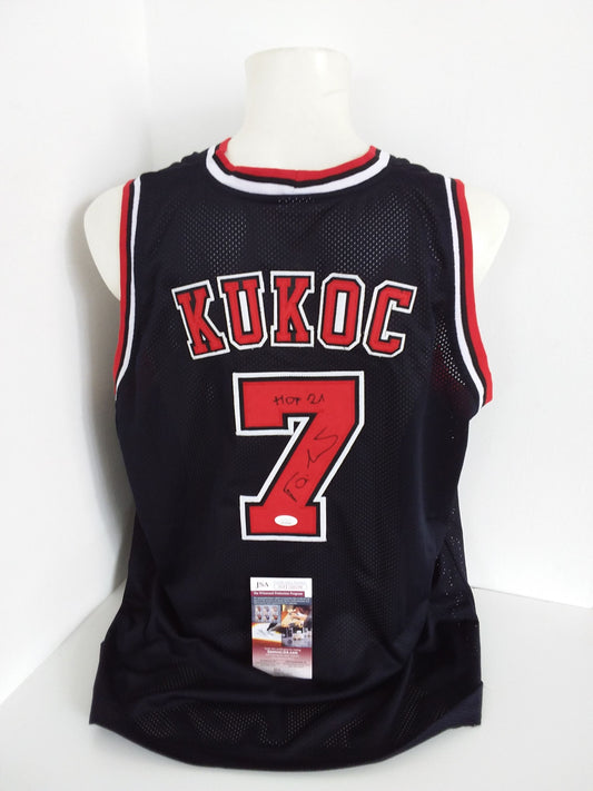 Basketball Trikot Toni Kukoc signiert NBA Chicago Bulls Kroatien Neu COA XL