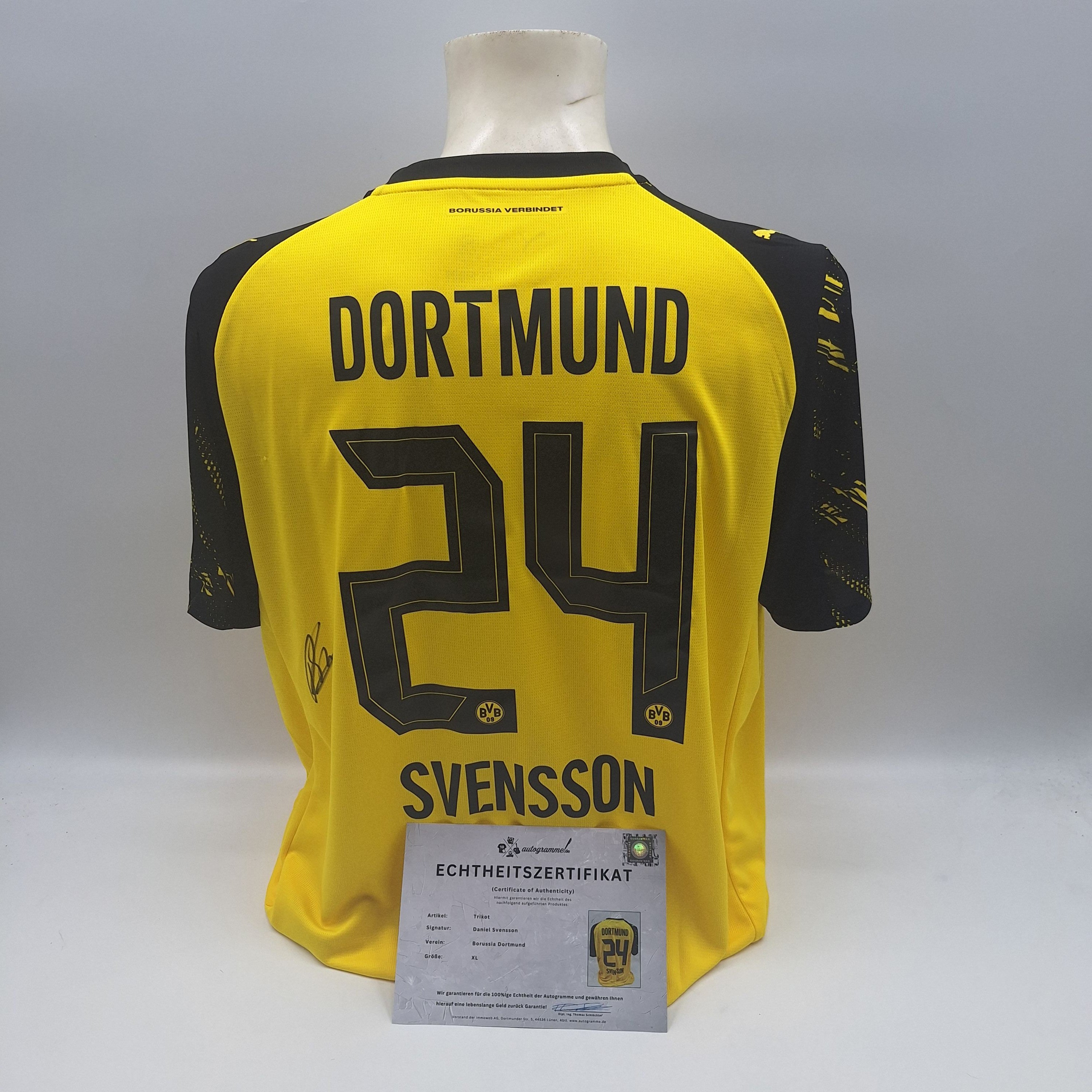 Borussia Dortmund Trikot Daniel Svensson COA BVB Puma neu XL 25/26