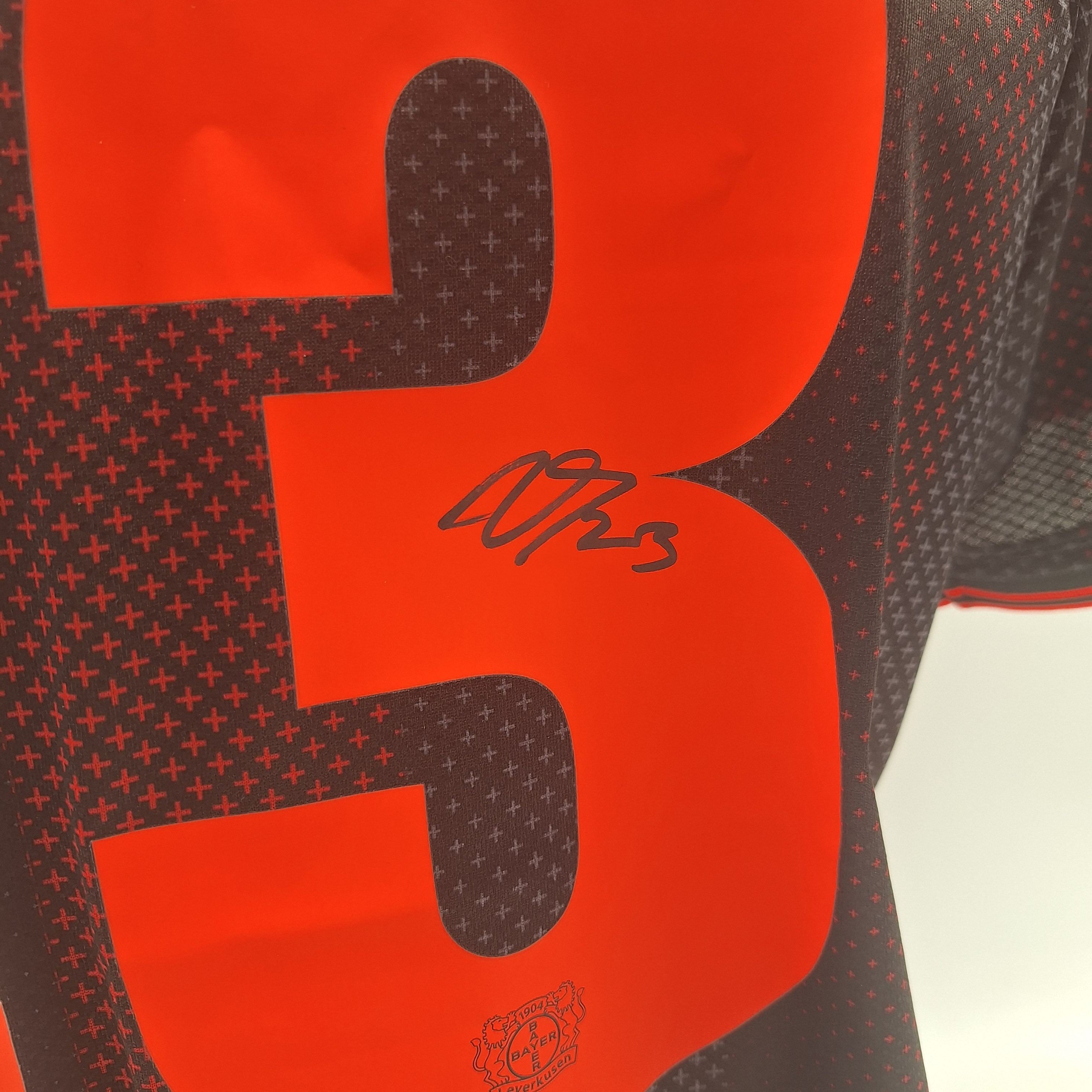Bayer Leverkusen Trikot Nathan Tella signiert New Balance COA Autogramm L