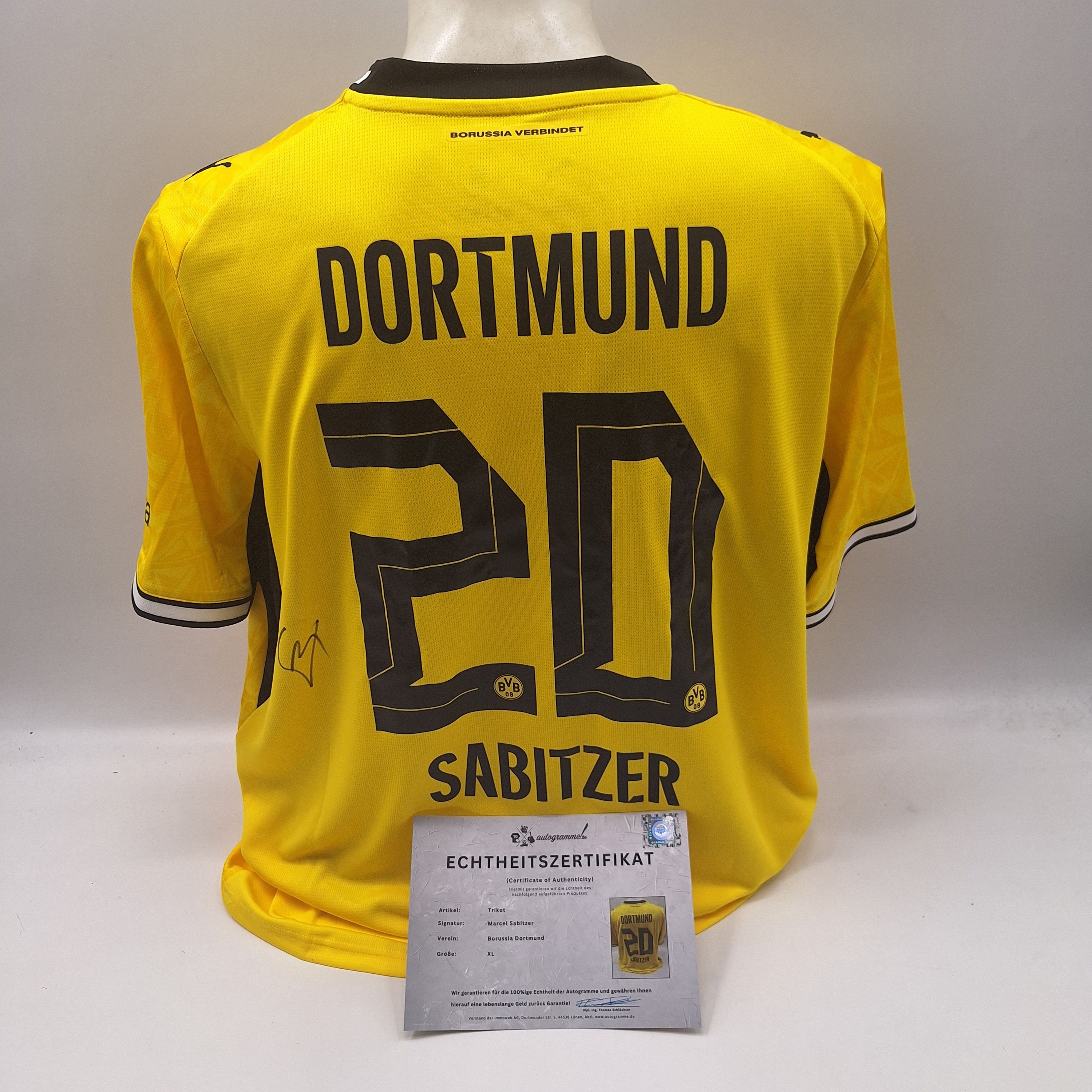 Borussia Dortmund Trikot signiert Marcel Sabitzer Autogramm BVB Puma XL
