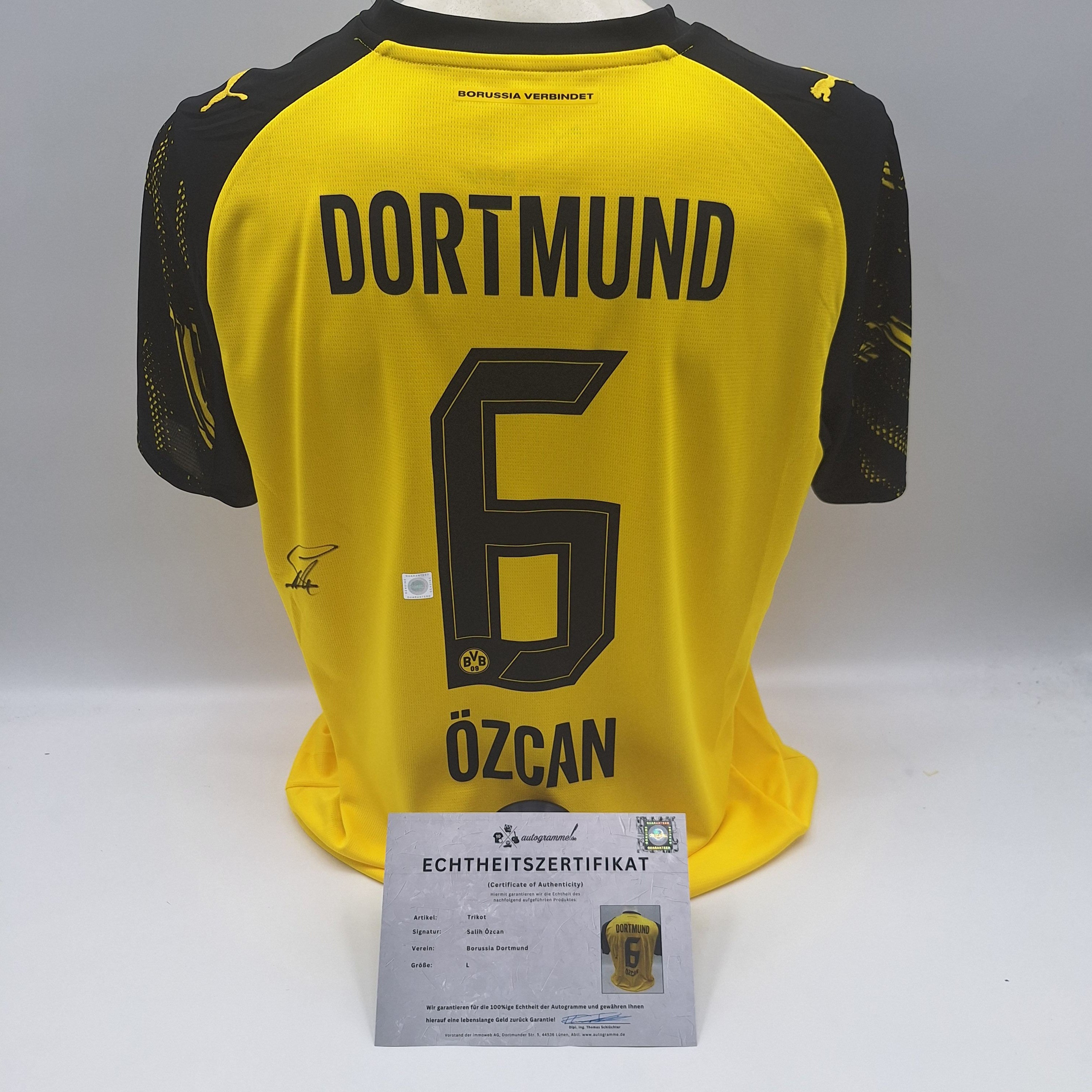 Borussia Dortmund Trikot Salih Özcan signiert BVB Puma COA L 25/26