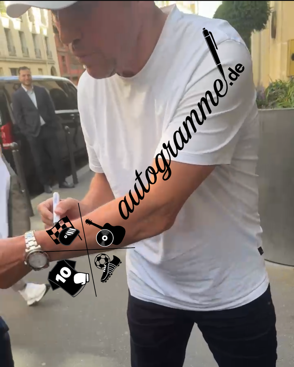 Captain's armband signed by Lothar Matthäus in a frame Germany COA