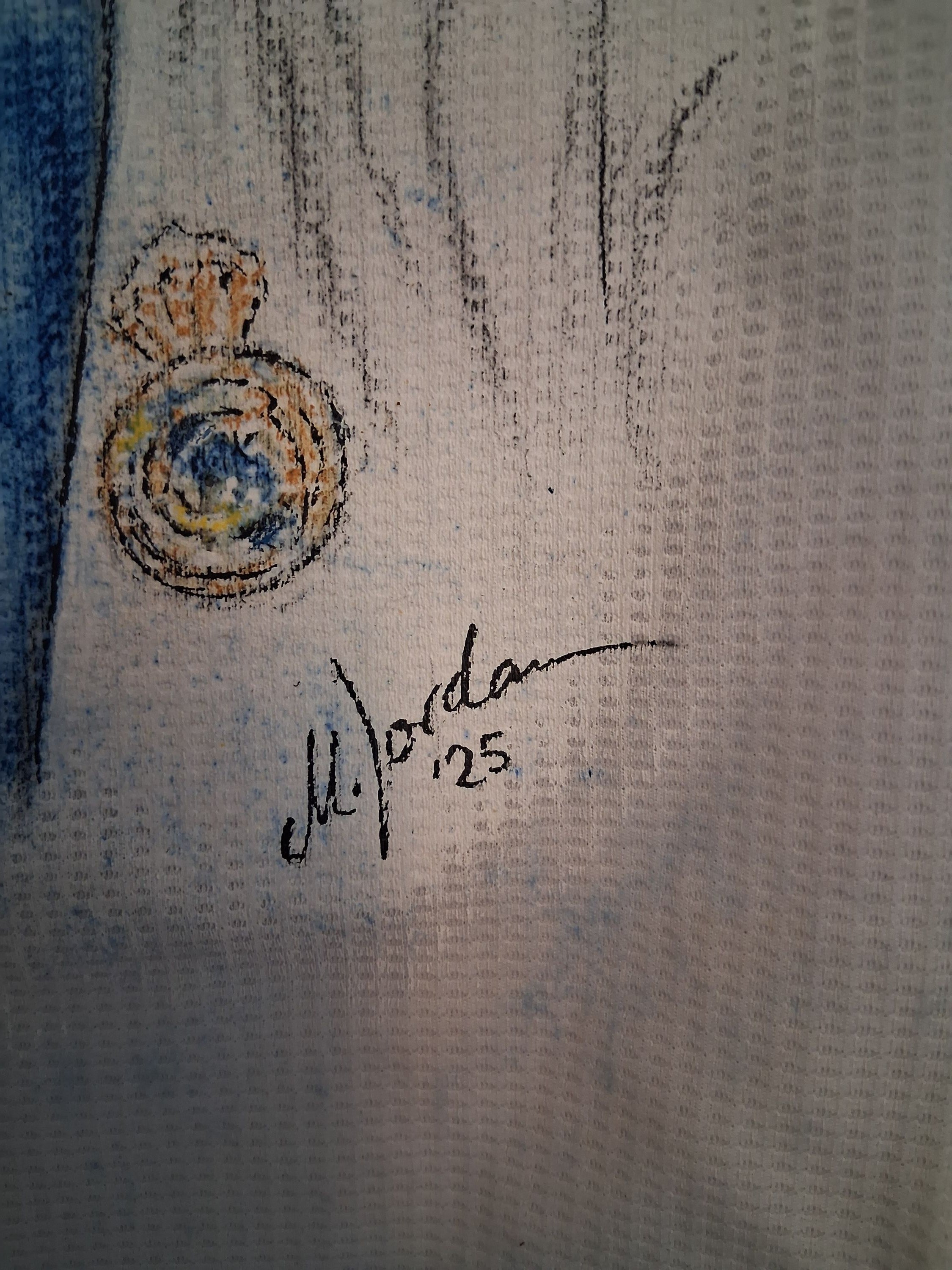 Real Madrid jersey Portrait Ronaldo hand painted and signed in the frame L