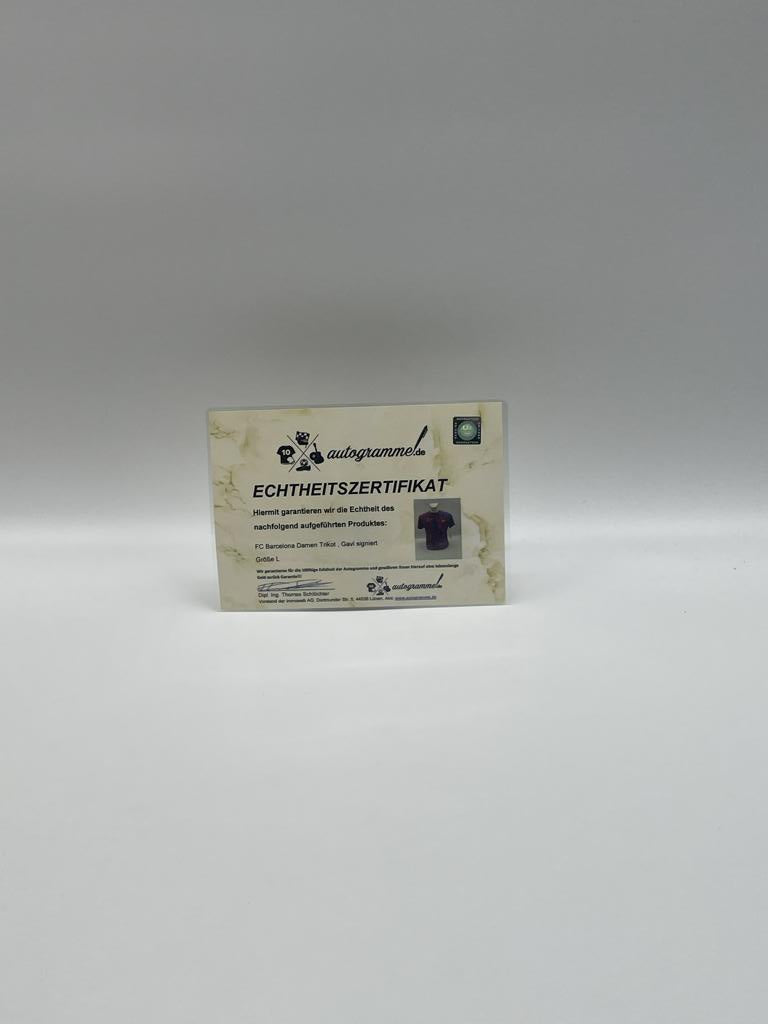 FC Barcelona Women Shirt Gavi Signed Laliga Coa Nike Barca Neu L