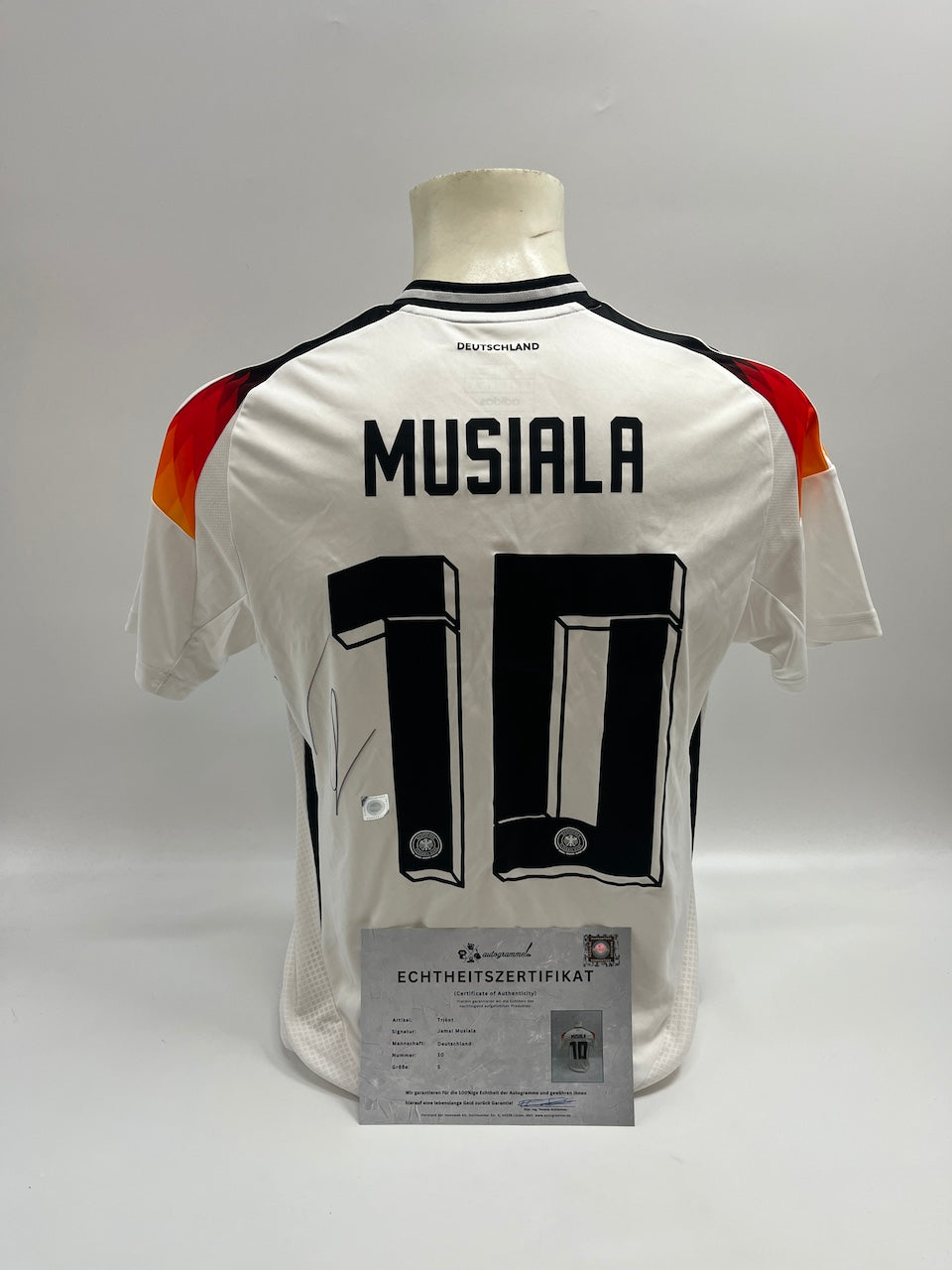 DFB Trikot Jamal Musiala signiert Autogramm Adidas COA S