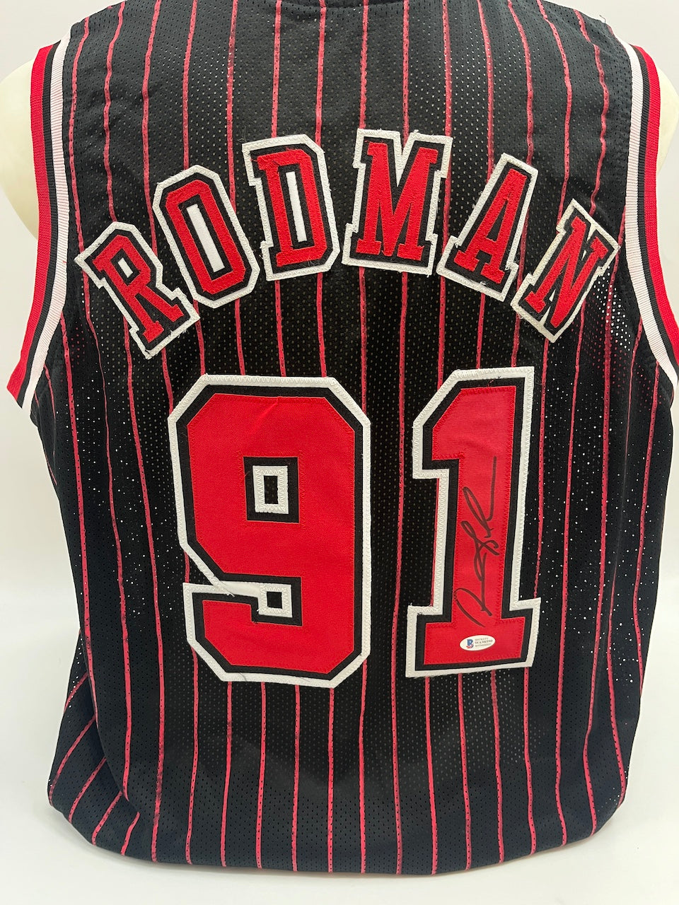 Chicago Bulls Jersey Dennis Rodman signiert NBA Basketball COA XL