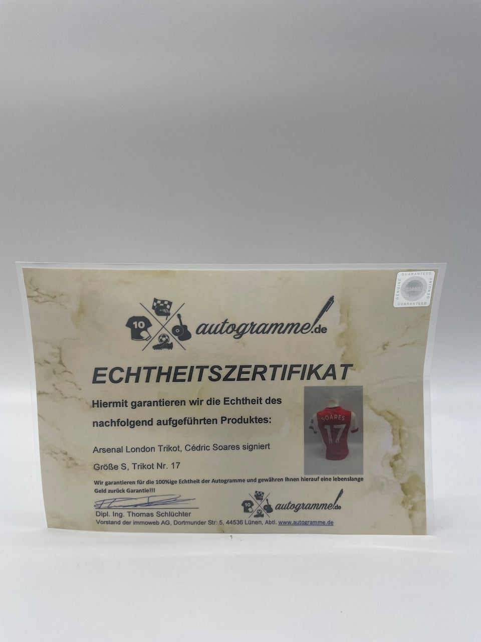 Arsenal london jersey cedric soares signed autograph adidas england new s