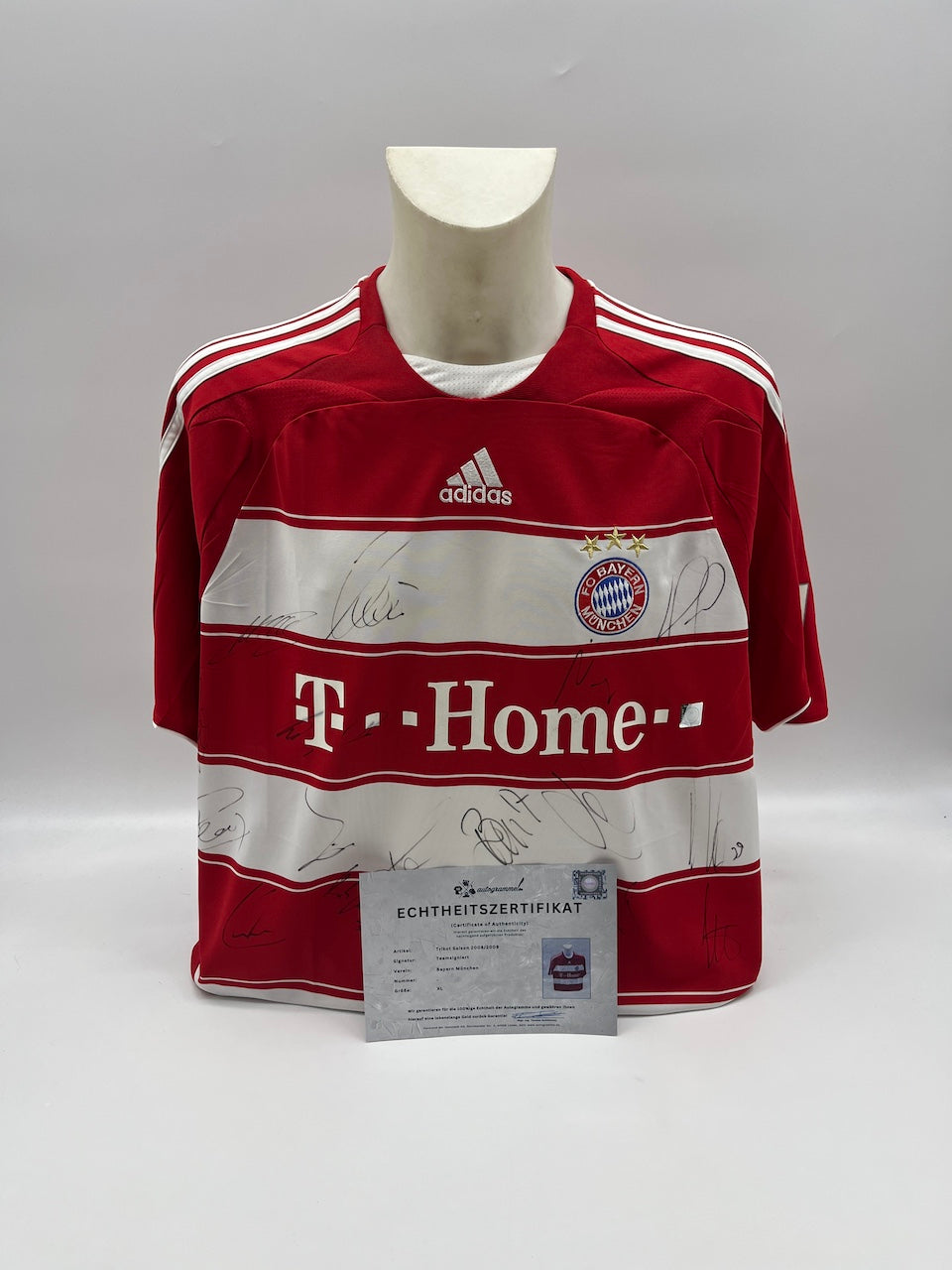 Bayern München Trikot 2008/2009 Teamsigniert Autogramm COA Adidas XL