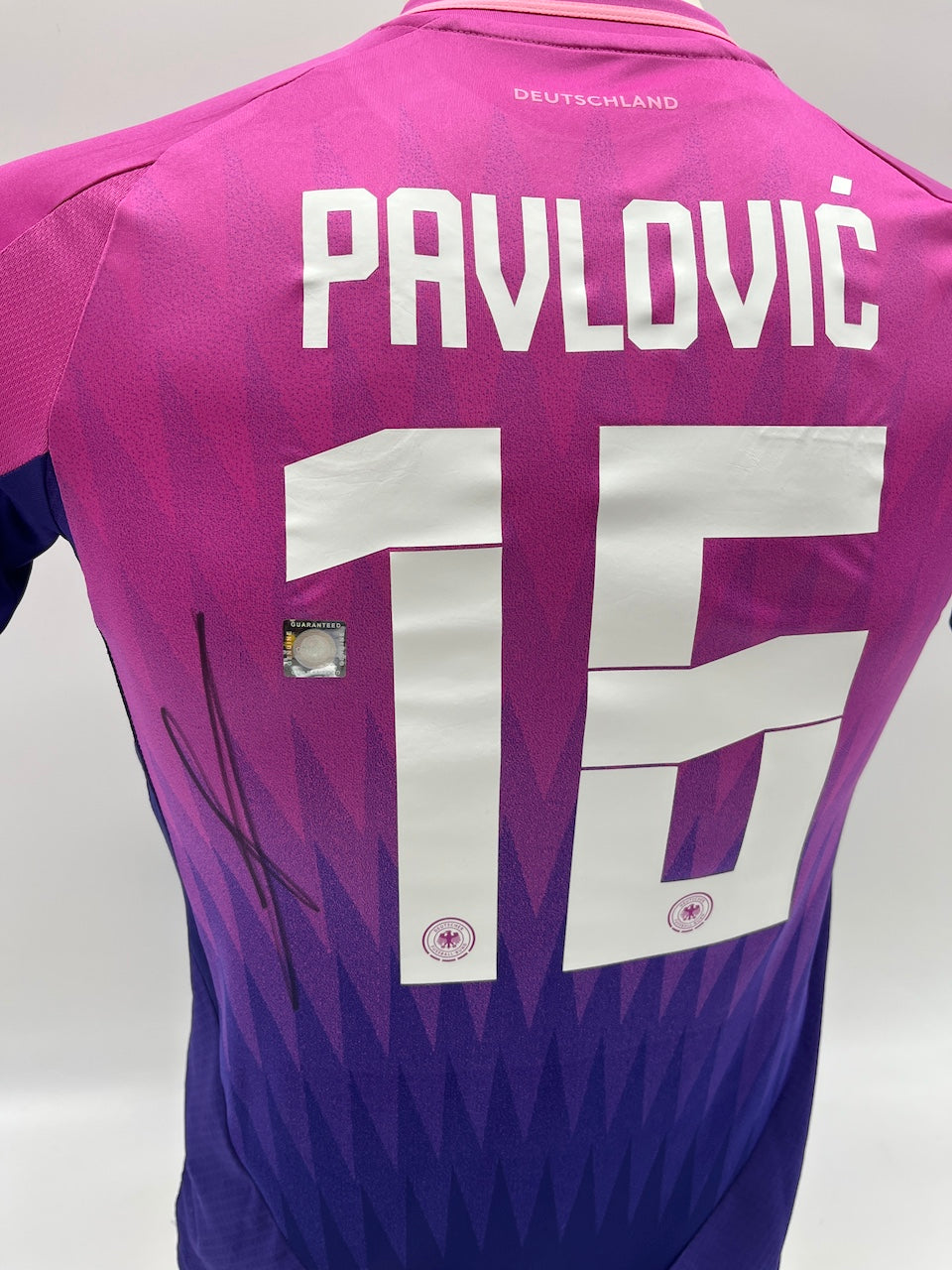 DFB Trikot Aleksandar Pavlovic signiert Adidas COA Deutschland Autogramm 152