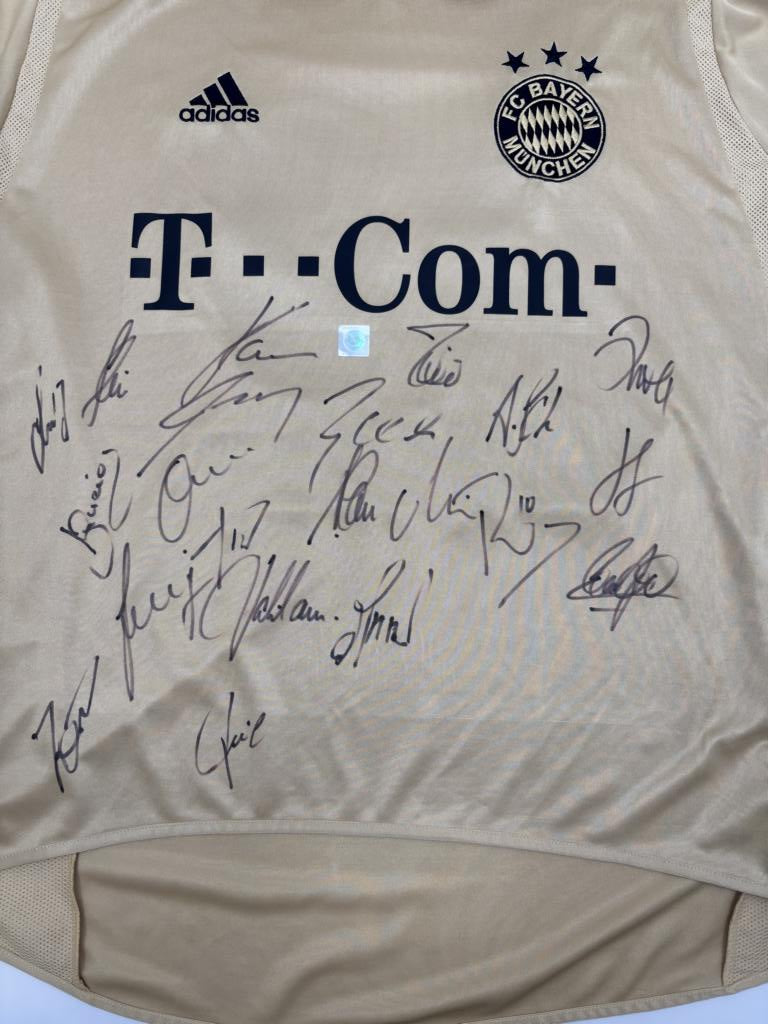 Bayern Munich Trikot 2004/2005 2005/2006 team signed COA adidas XL