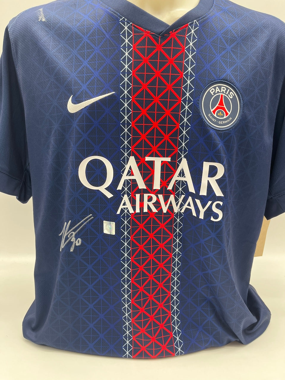 PSG jersey signed by Lucas Chevalier, Nike COA XL