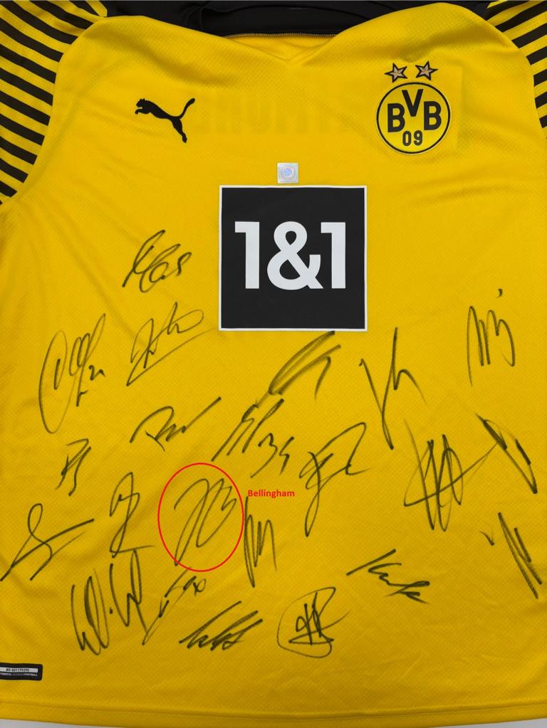 BVB Trikot 2021/2022 team signed Borussia Dortmund Coa Neu Puma XL