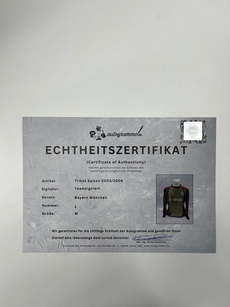 Bayern München Trikot 2003/2004 Teamsigniert Autogramm Adidas M