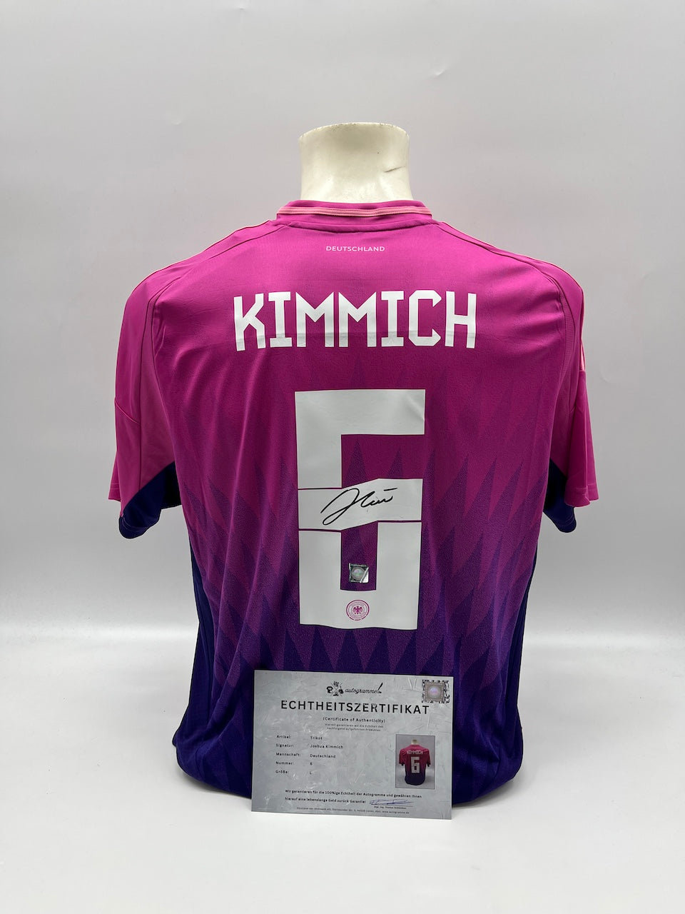 DFB jersey Joshua Kimmich signed Adidas COA Germany autograph new L