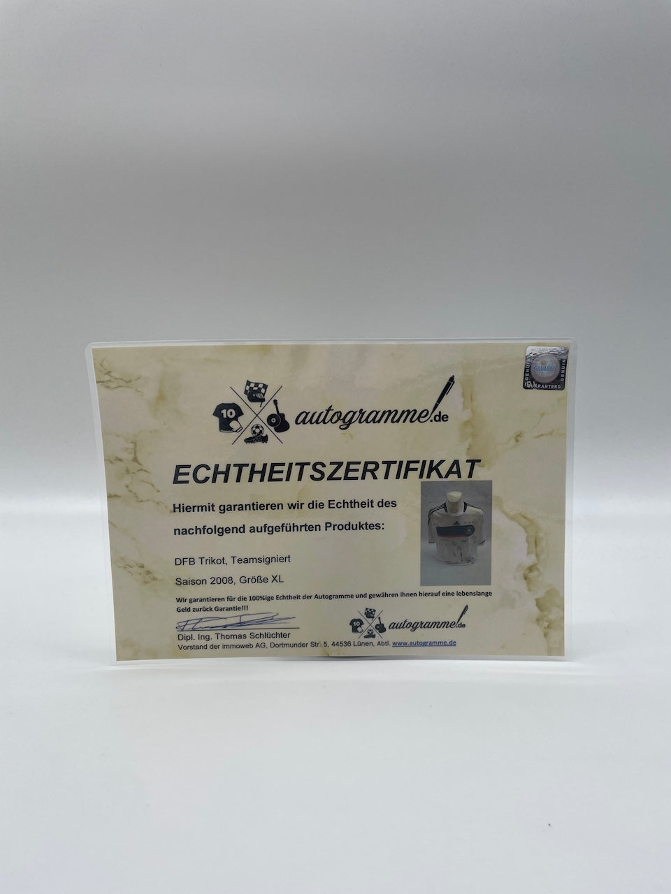 Germany jersey em 2008 team signed autograph football DFB adidas XL