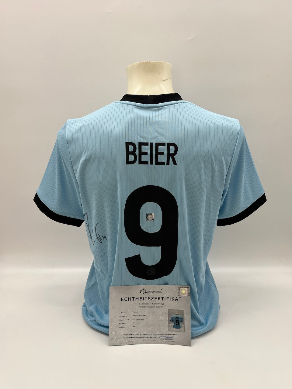 Camiseta de la DFB firmada por Maximilian Beier, con certificado de autenticidad de Adidas, nueva, talla M.