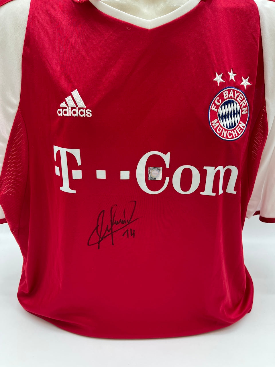 Camiseta del Bayern de Múnich con autógrafo de Claudio Pizarro, certificado de autenticidad de Adidas, talla 2XL