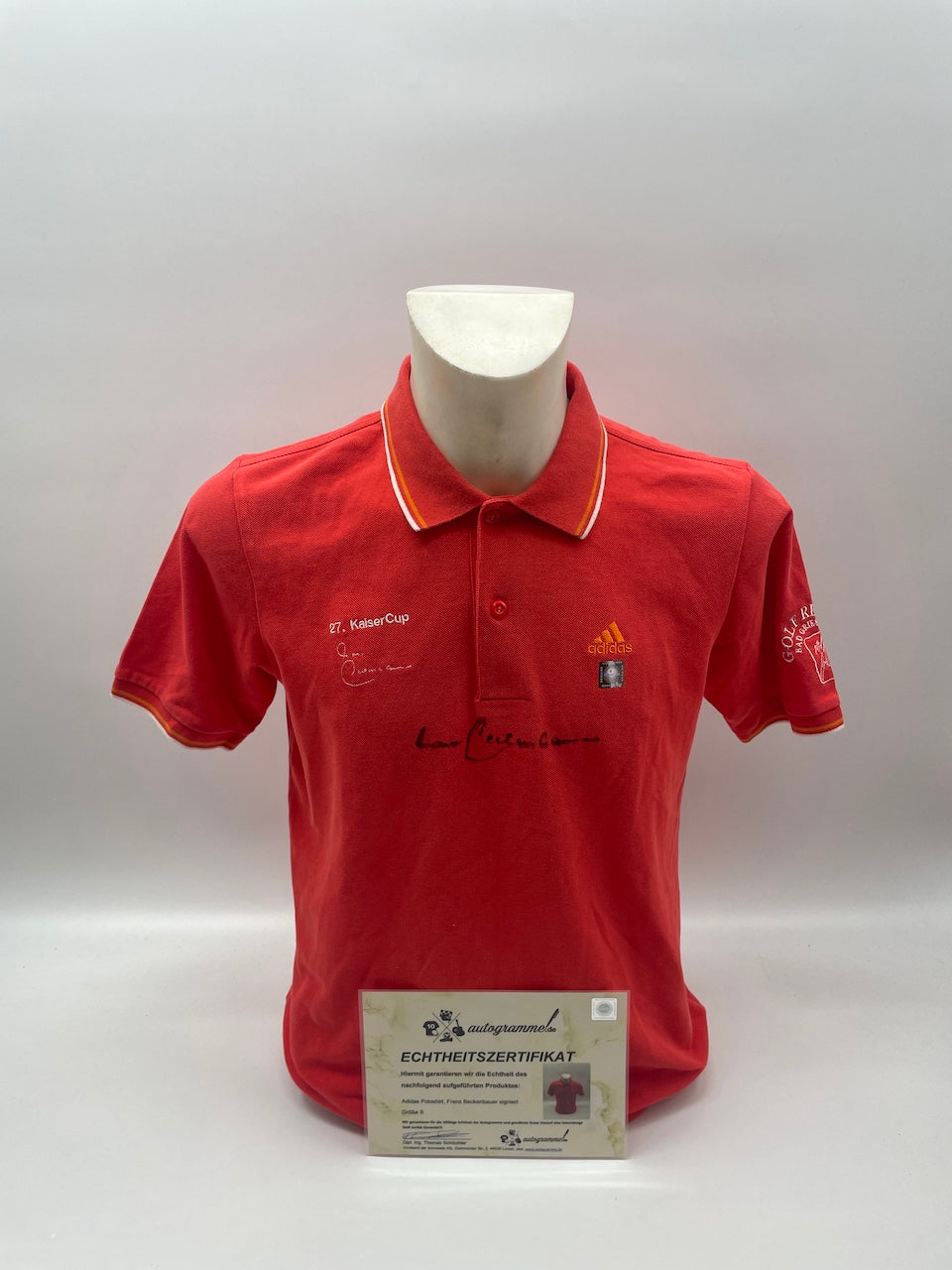Adidas Poloshirt Franz Beckenbauer signed autograph new s