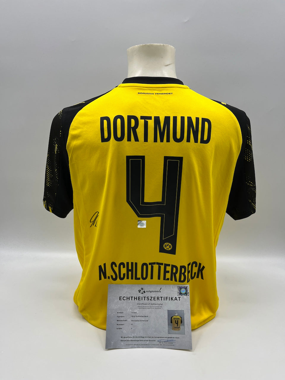 Borussia Dortmund Trikot Nico Schlotterbeck signiert BVB Puma L