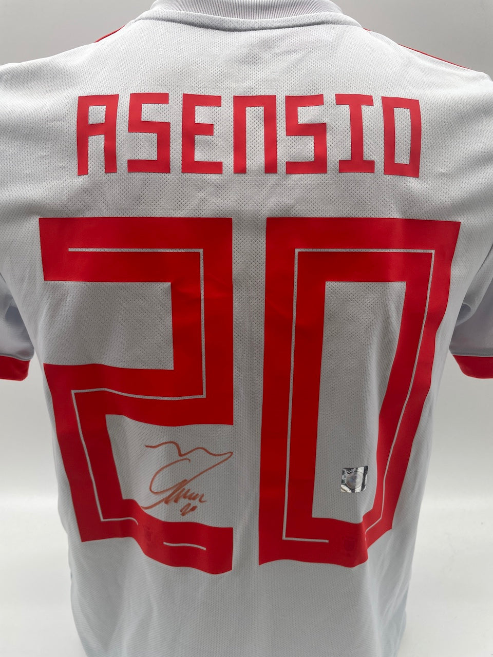 Spain jersey Marco Asensio signed adidas football new Spain 164