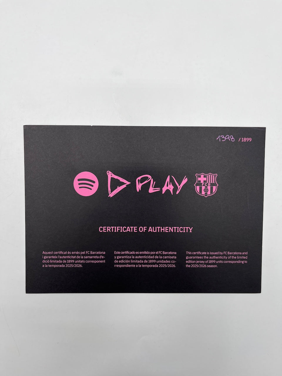 Limitiertes Barcelona x Ed Sheeran Trikot Play L 1398/1899