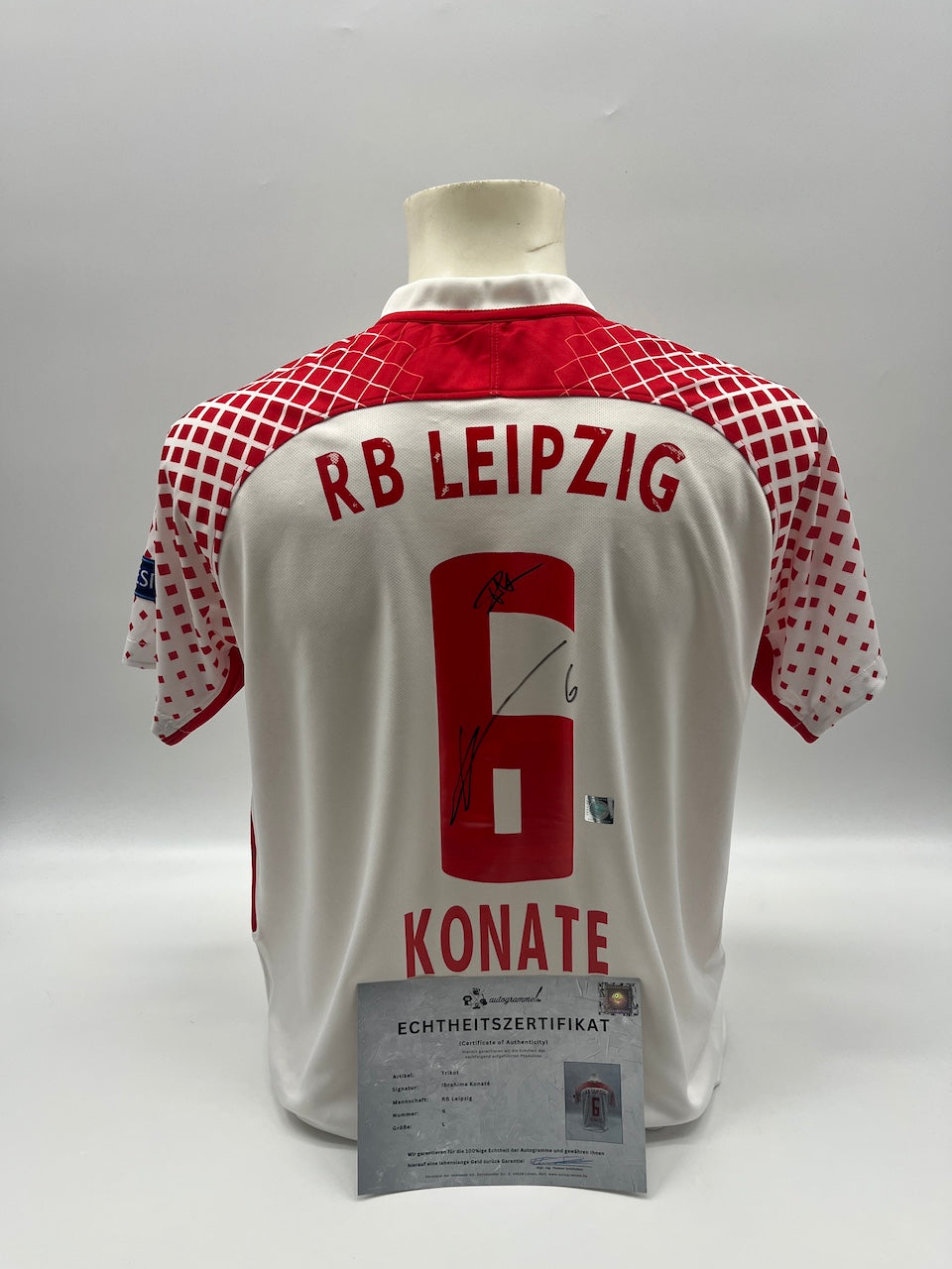 RB Leipzig Trikot Ibrahima Konate signiert Autogramm Nike COA L