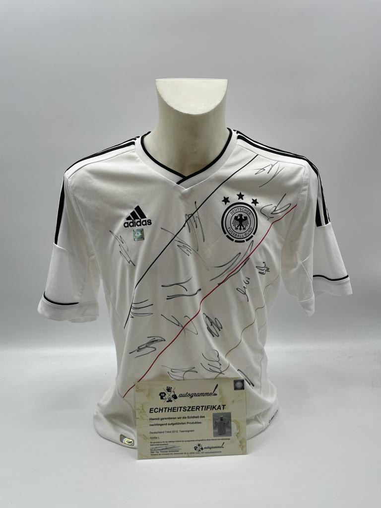 Deutschland Trikot EM 2012 Teamsigniert DFB Fußball Autogramm COA Adidas L