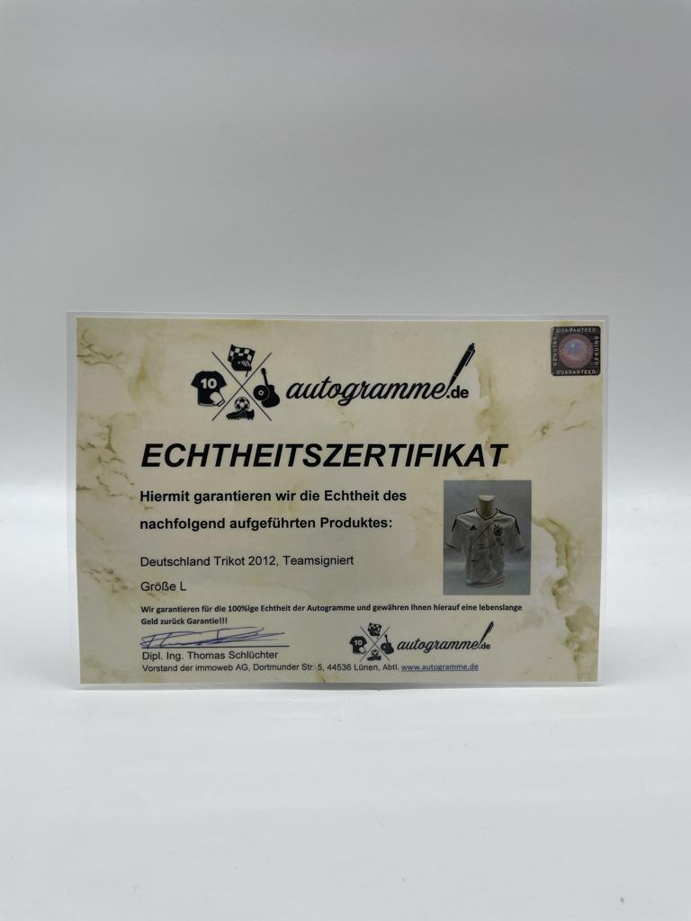 Deutschland Trikot EM 2012 Teamsigniert DFB Fußball Autogramm COA Adidas L