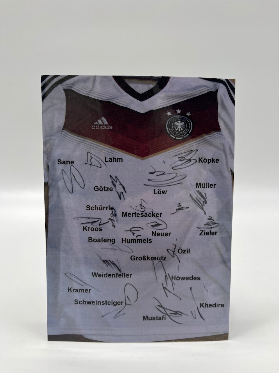 Deutschland Trikot WM 2014 Teamsigniert Autogramm DFB Weltmeister Adidas L
