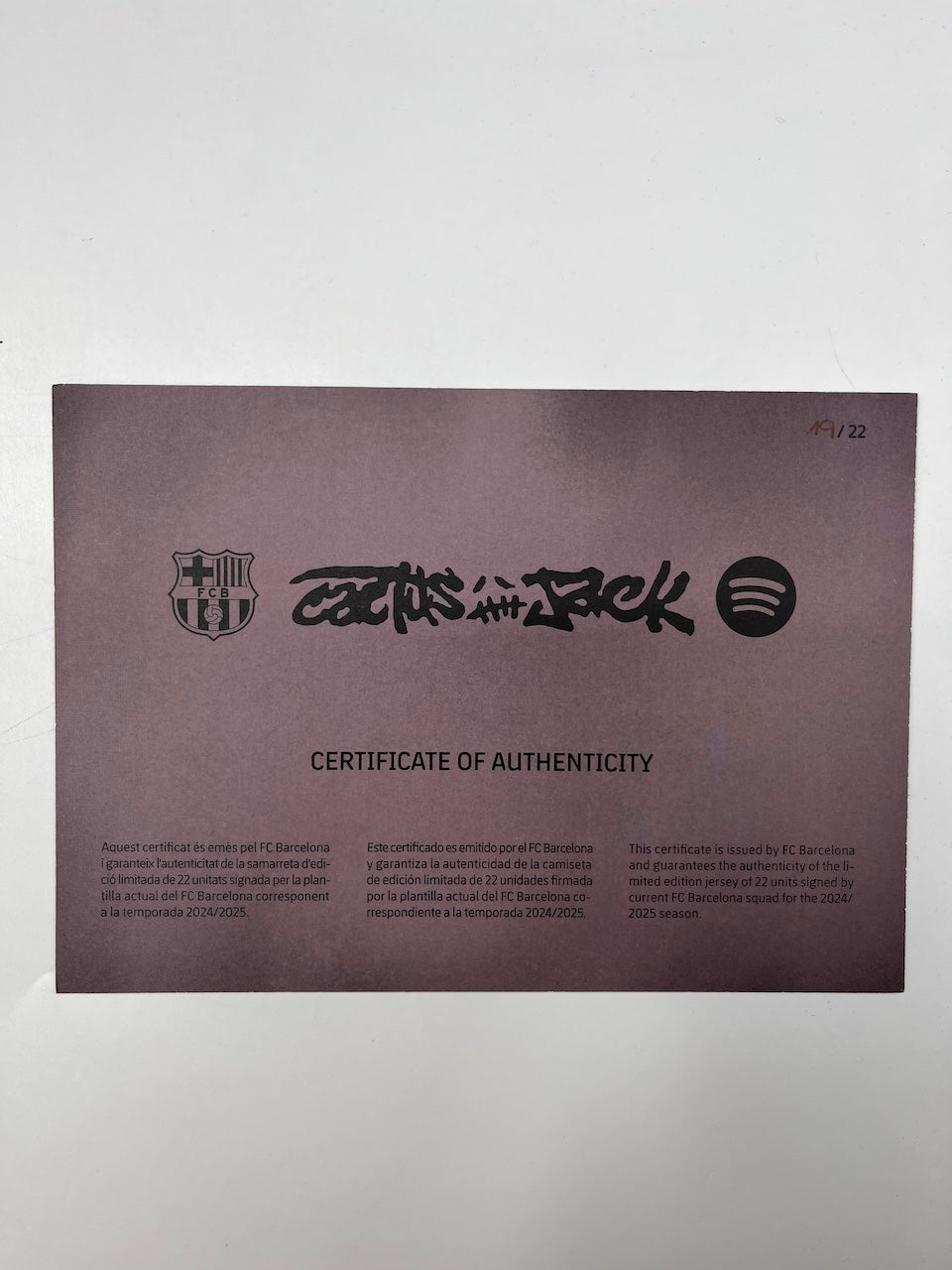 FC Barcelona x Travis Scott Trikot 24/25 Teamsigniert limitiert 19/22 Nike M