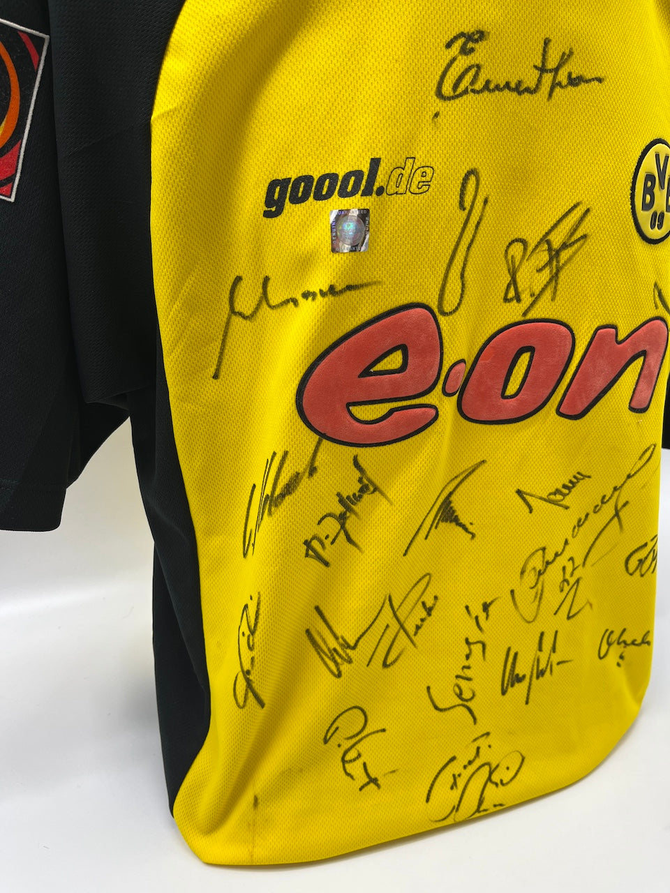 BVB Trikot 2001/2002 Teamsigniert Borussia Dortmund Jan Koller Gool L