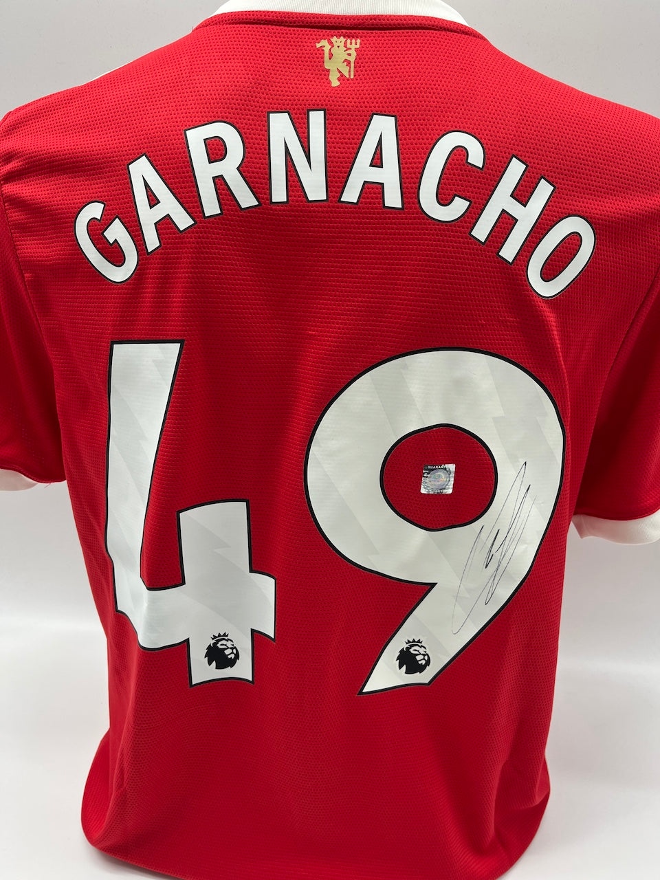 Manchester United Trikot Alejandro Garnacho signiert Autogramm Adidas COA L