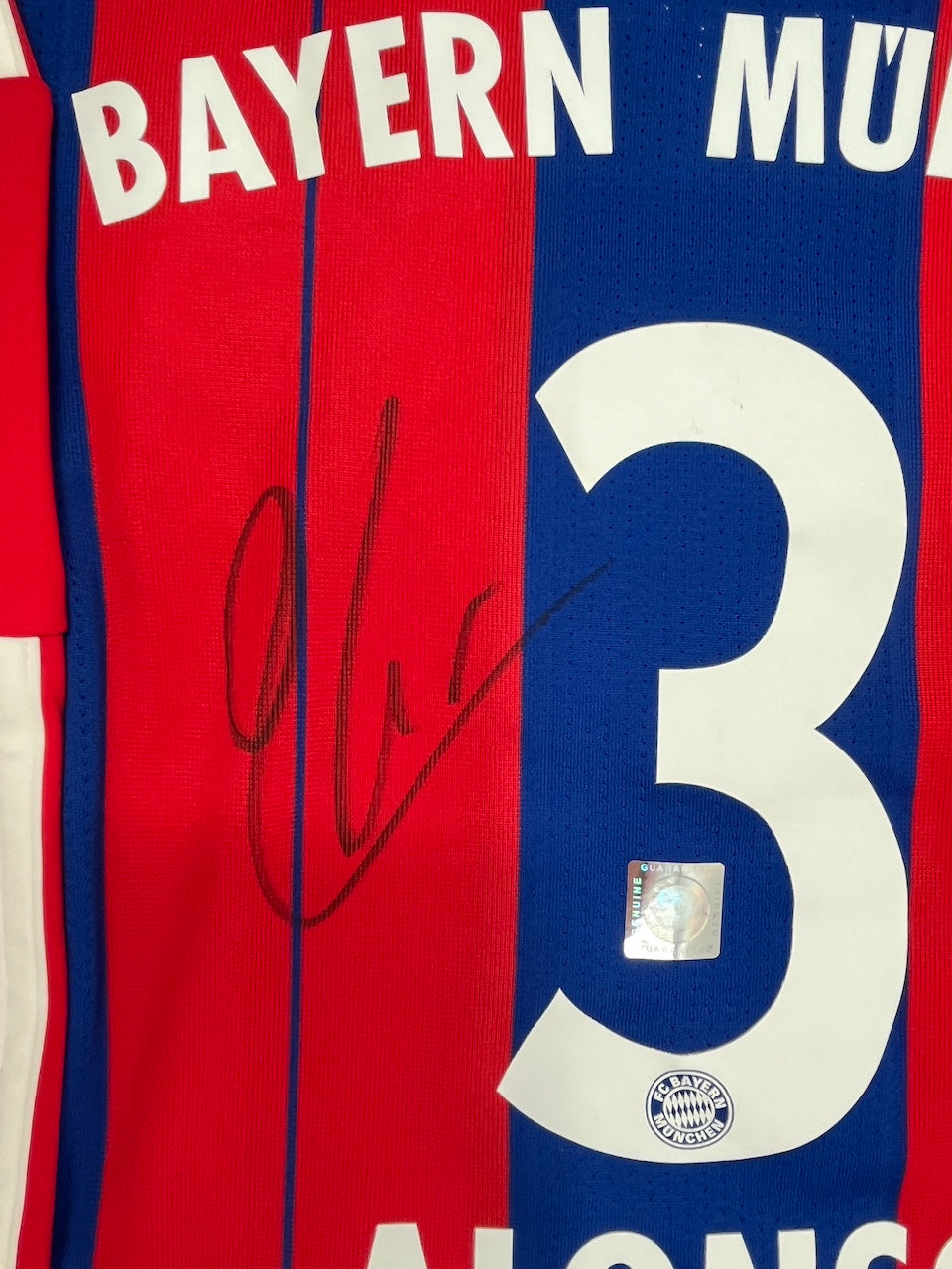 Bayern München Trikot Xabi Alonso signiert im Rahmen COA Adidas 140