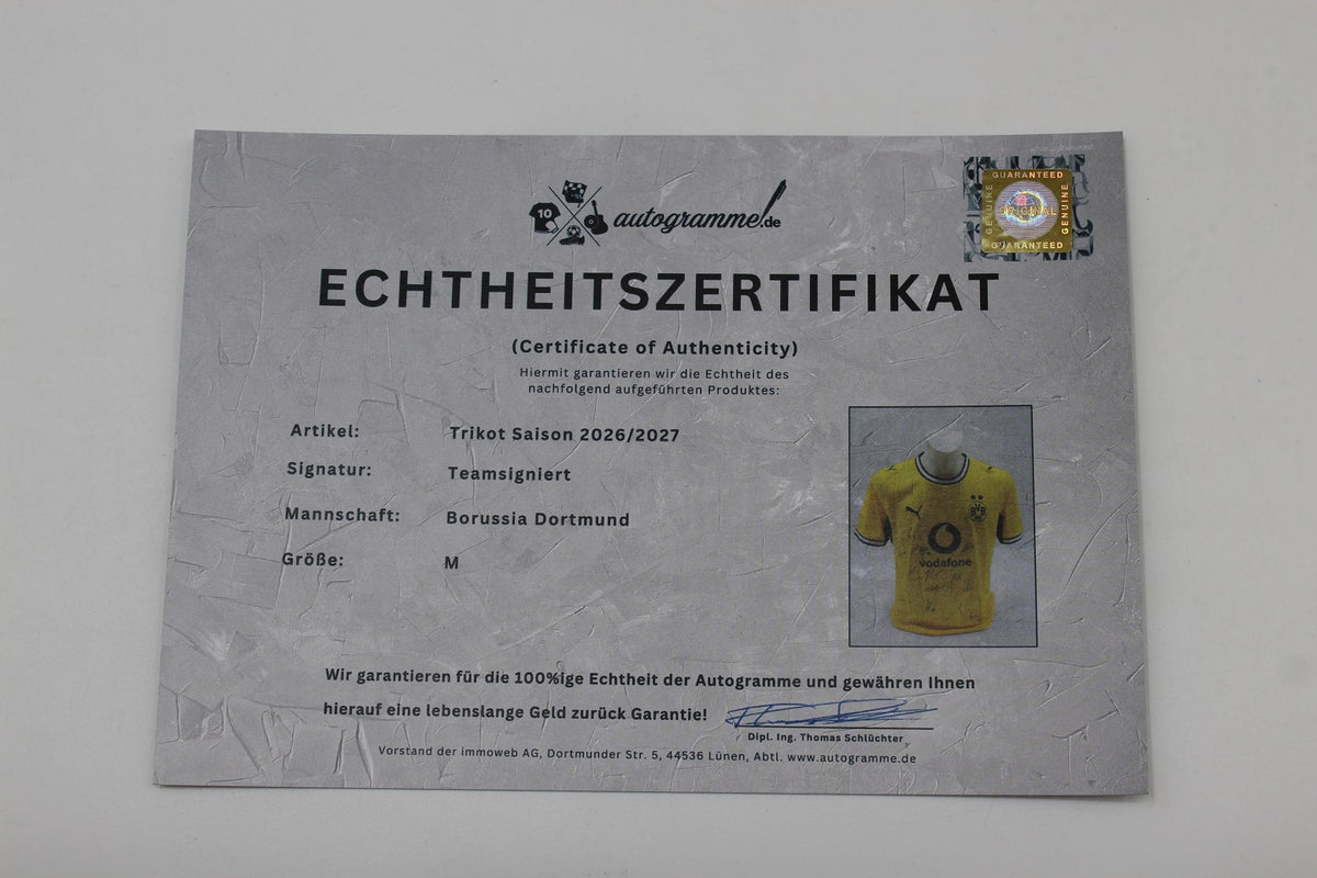 BVB Trikot 2026/2027 Teamsigniert Borussia Dortmund Puma Neu M