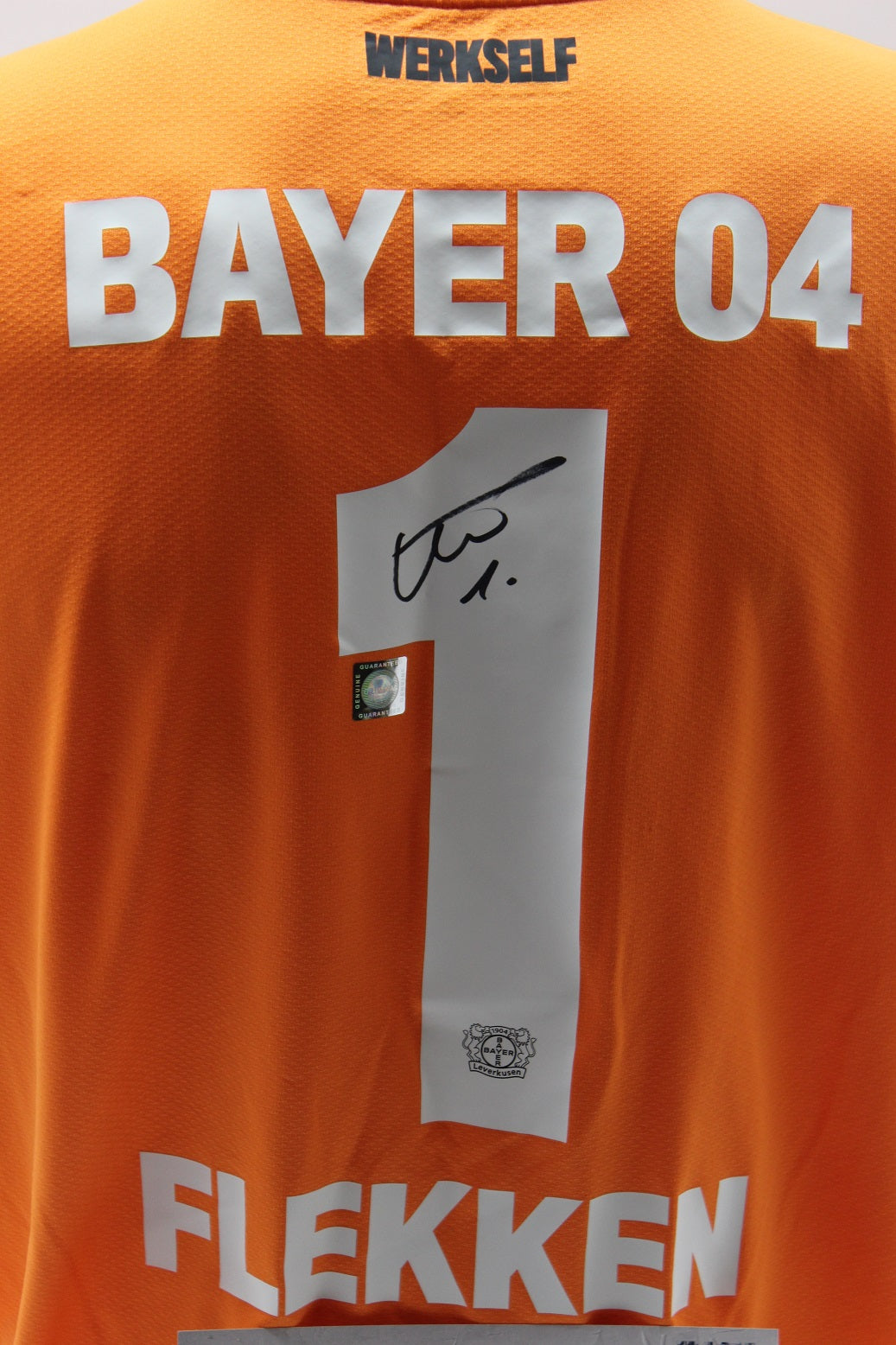 Bayer Leverkusen Authentic Trikot Mark Flekken signiert New Balance neu L