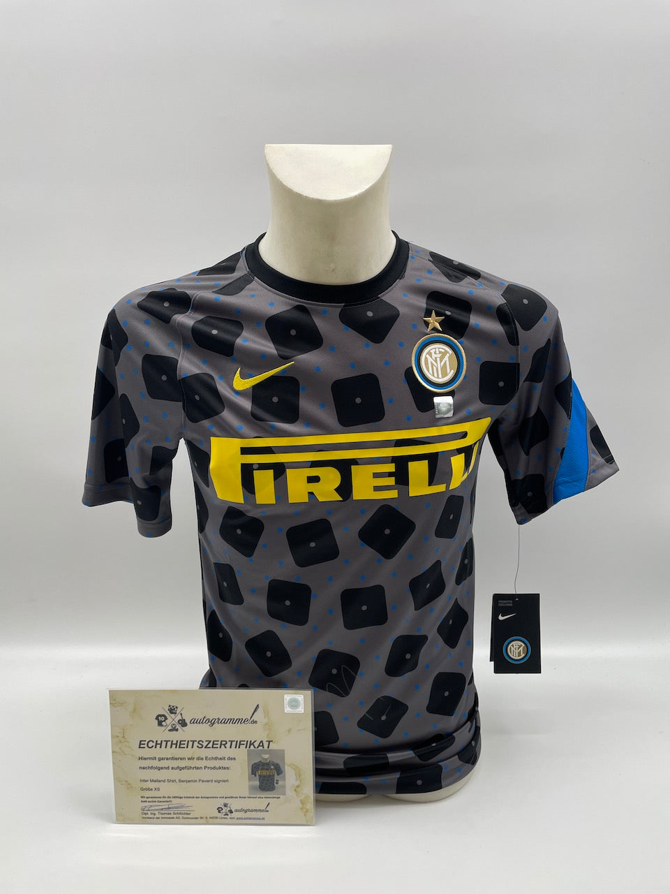 Inter Mailand Shirt Benjamin Pavard signiert Italien Autogramm Nike XS