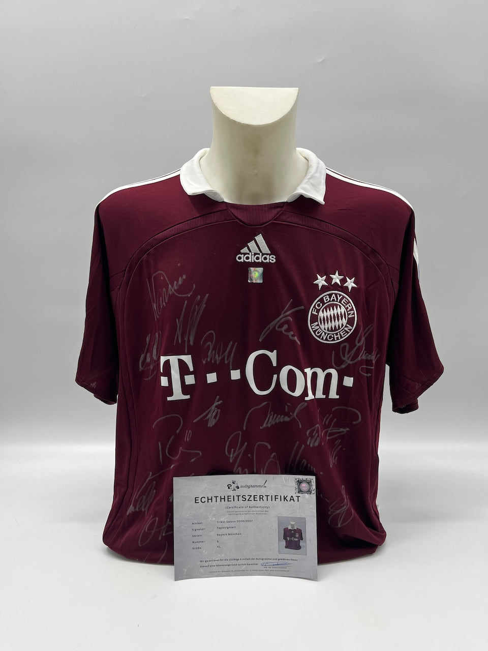 Bayern München Trikot 2006/2007 Teamsigniert Autogramm COA Adidas XL